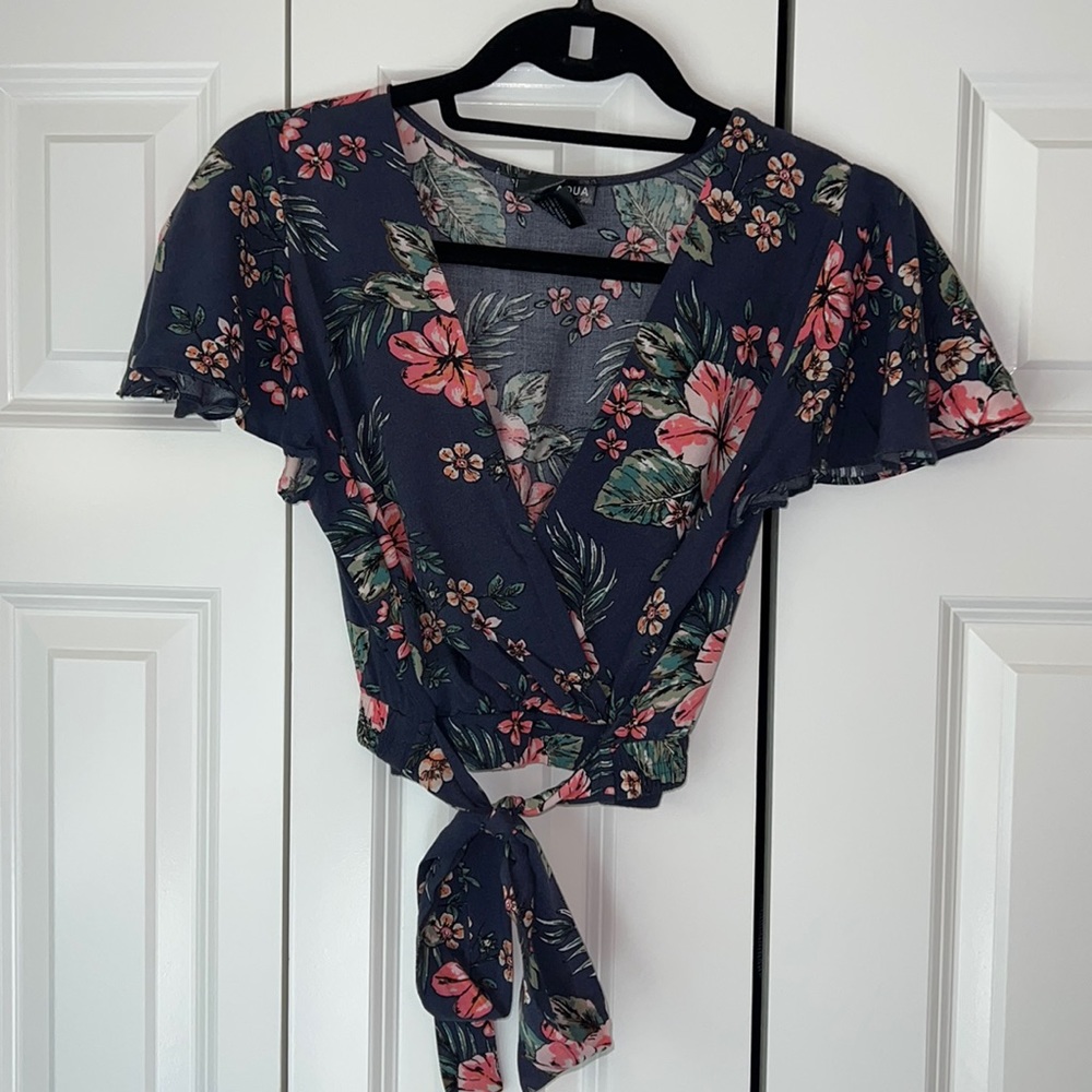 AQUA floral print jumpsuit set